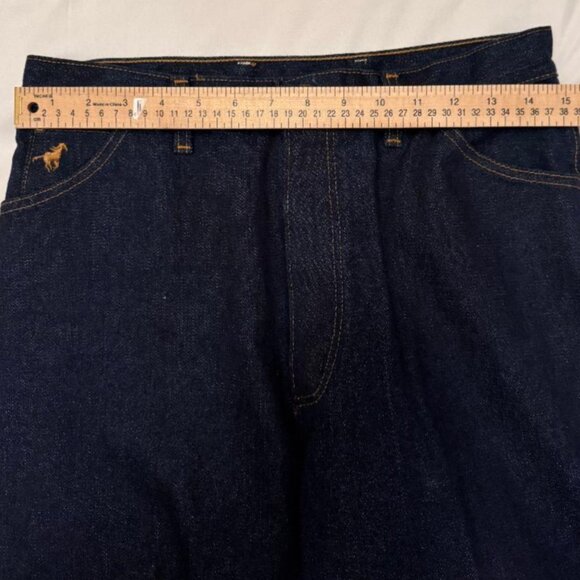 Vintage Wrangler Womens Size 16 High‑Rise Straight Leg Jeans Medium Blue Denim - Picture 9 of 9